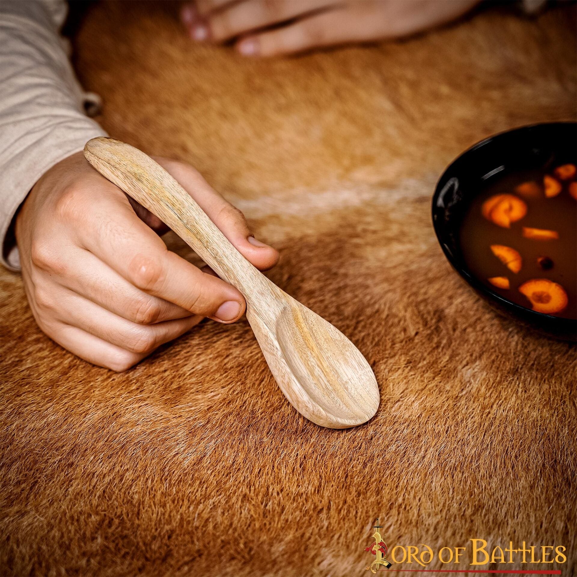 Cuchara Medieval Funcional de Madera Hecha a Mano con Madera Auténtica - Imagen 8