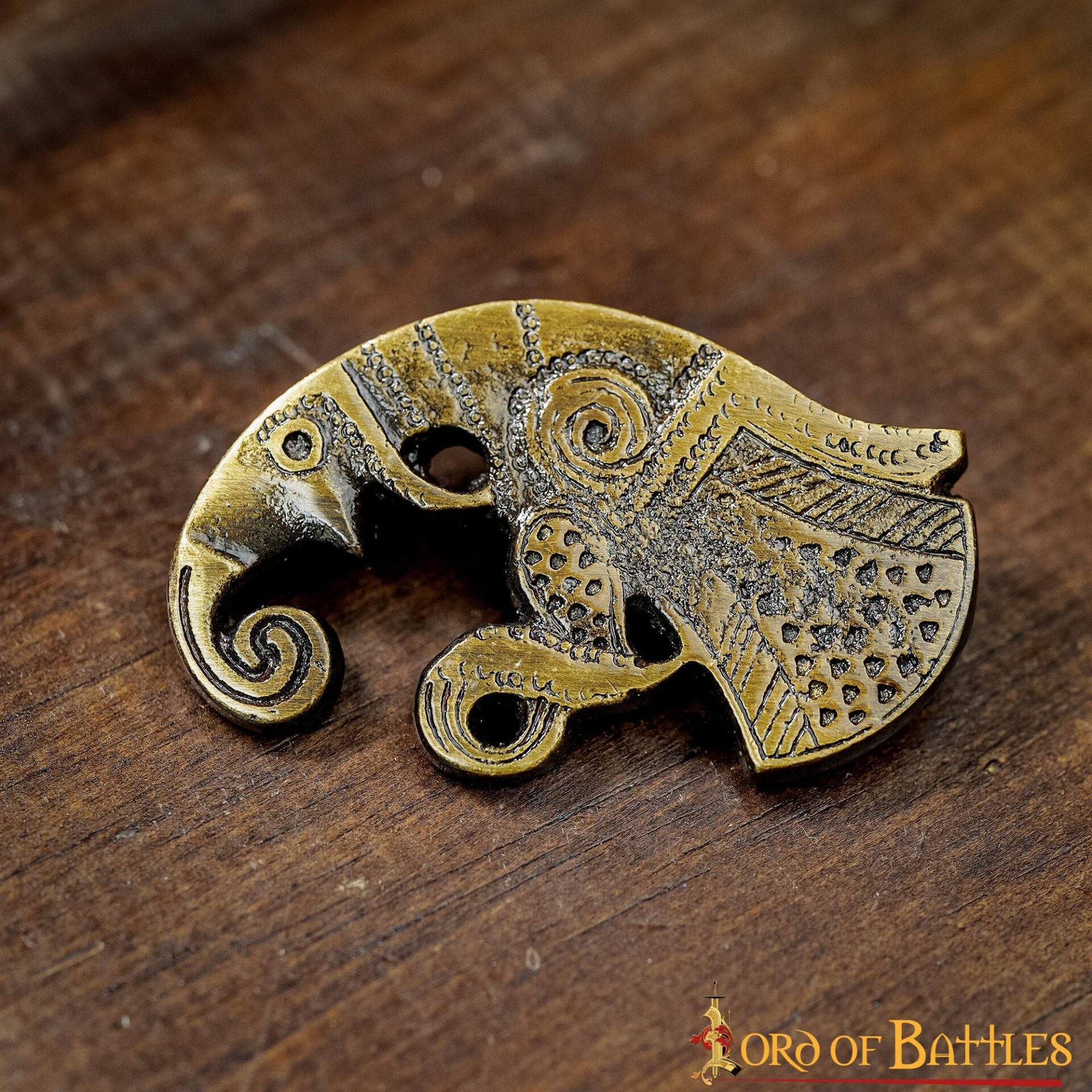 Monturas de Cuervo de Odín de Latón Antiguo - Par de Huginn y Muninn Vikingos para Marroquinería - Imagen 6