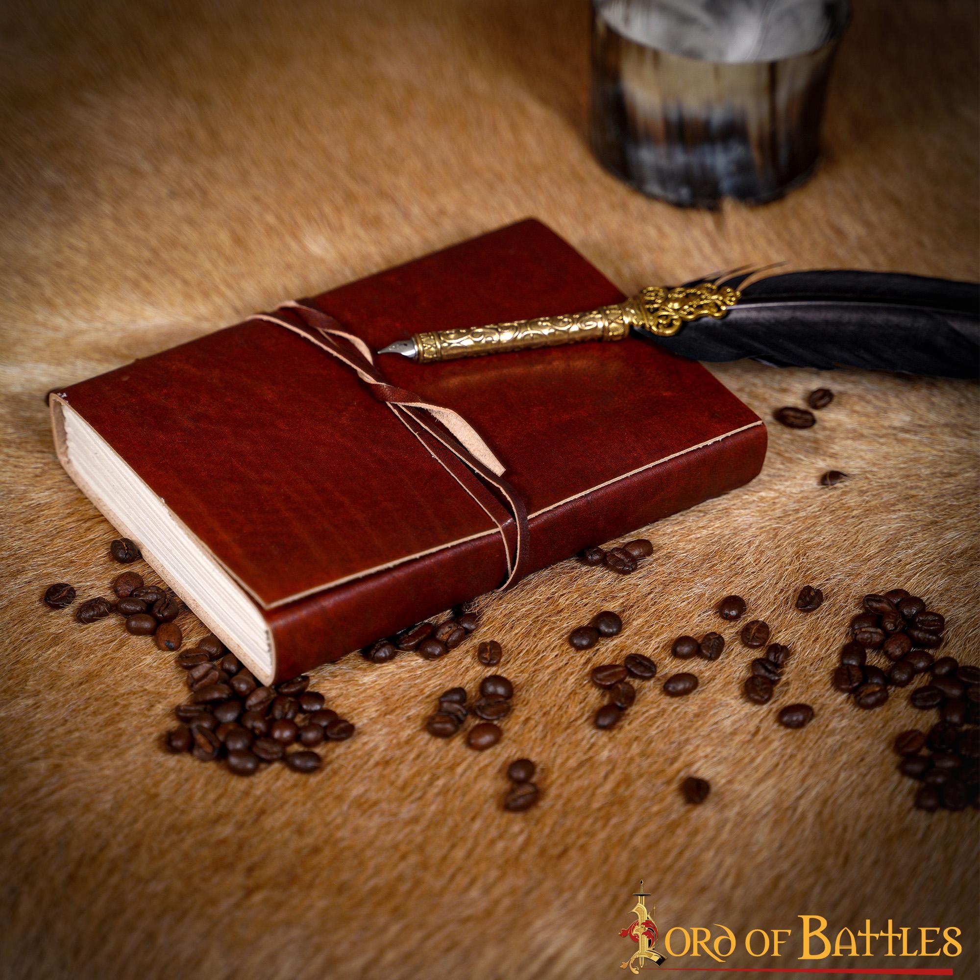 Medieval Leather Wrap Journal - Cuaderno Artesanal con Cierre de Corbata - Imagen 17