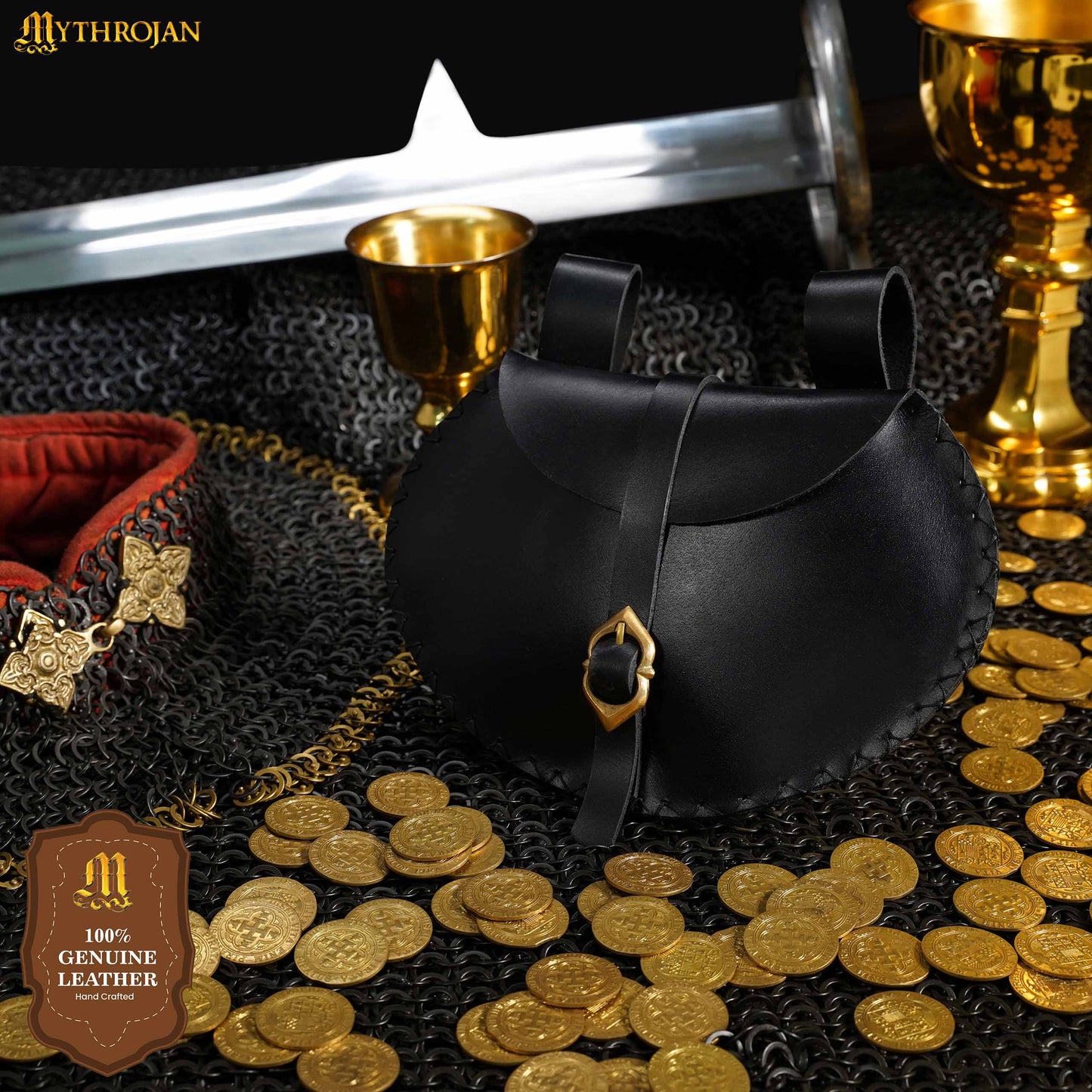 Funda Medieval Vikinga de Cuero para Cinturón Mythrojan - Imagen 5