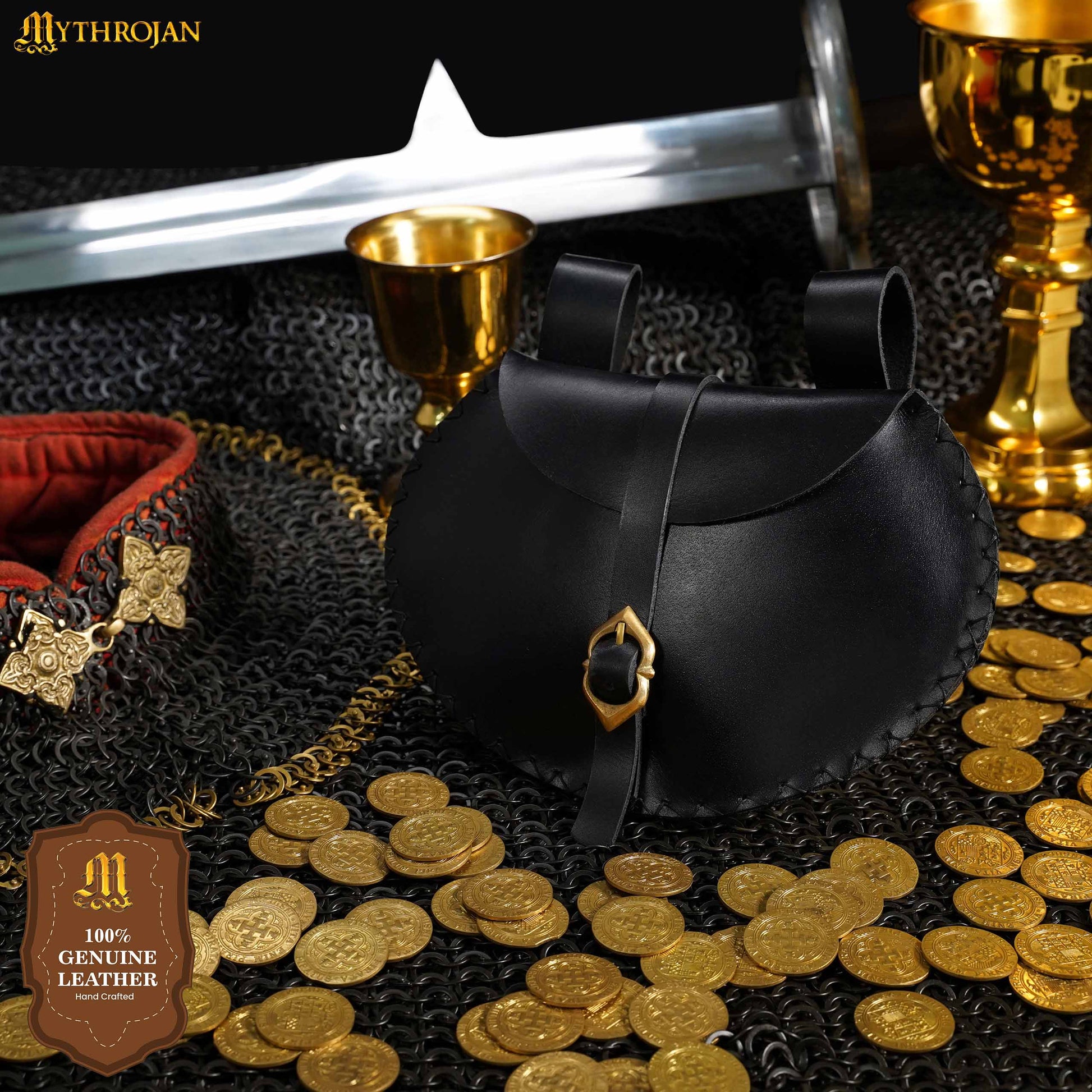 Funda Medieval Vikinga de Cuero para Cinturón Mythrojan - Imagen 5