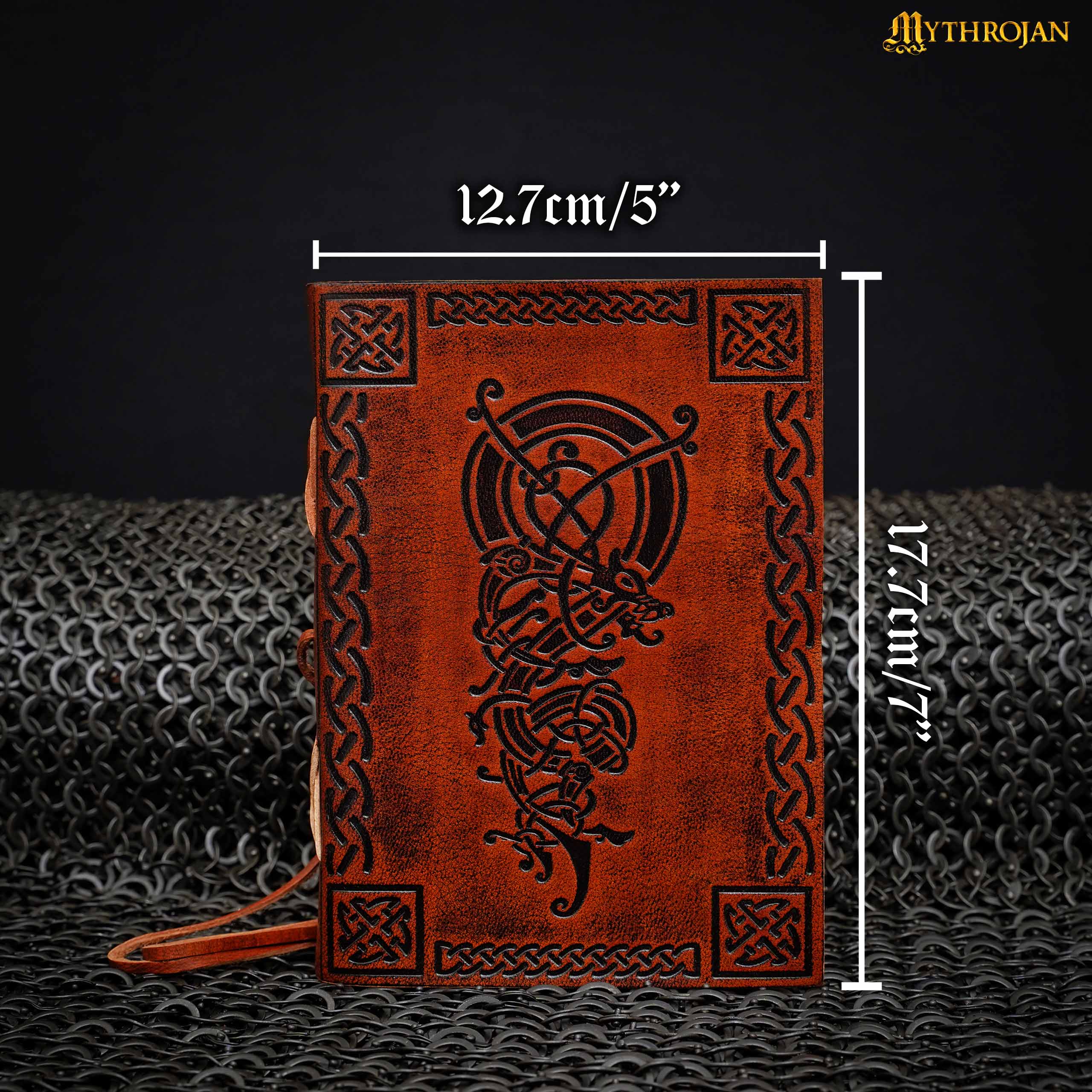 Mythrojan Diario Medieval de Cuero Rústico Vintage Diario - Imagen 5