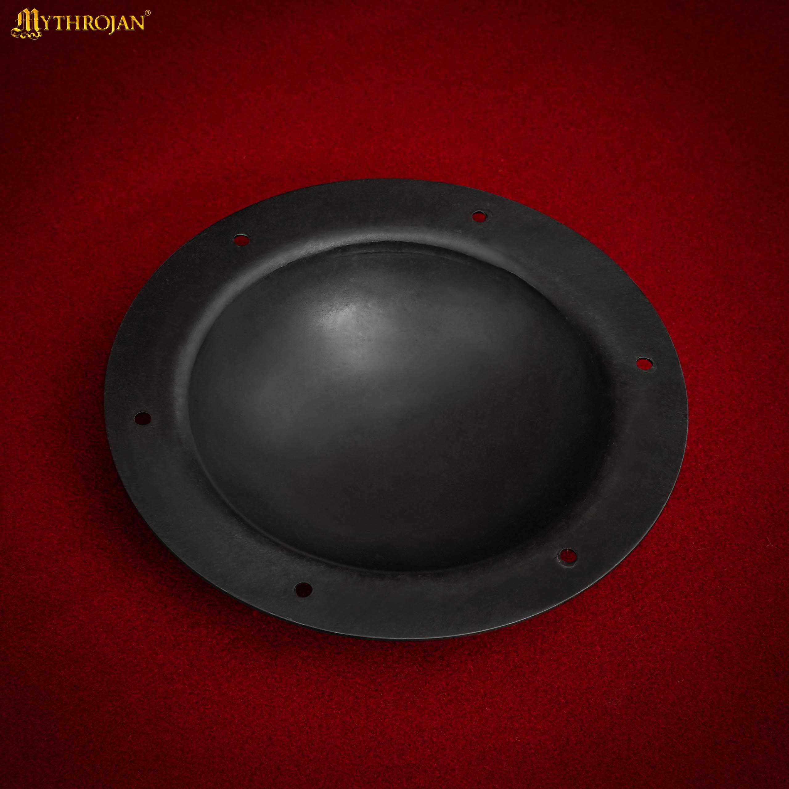 Escudo Umbo Forjado a Mano con Remaches | Acabado en Acero Bruto Envejecido - Imagen 5