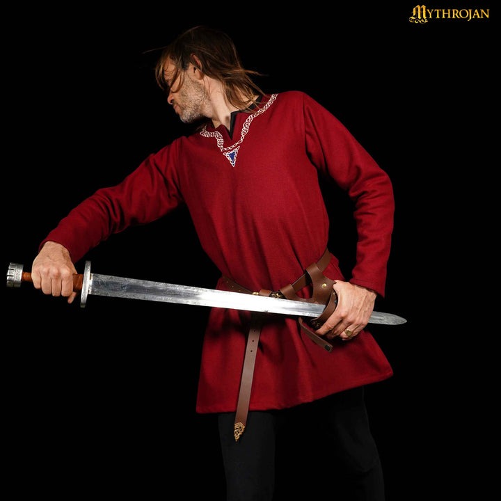 Mythrojan Medieval Renacimiento Espada de Cuero Rana Espada Larp Disfraz Accesorio Rana Espada Porta Estoque Caballero Espada Cinturón Rana Daga de Cuero Espada Pirata Funda - Imagen 4