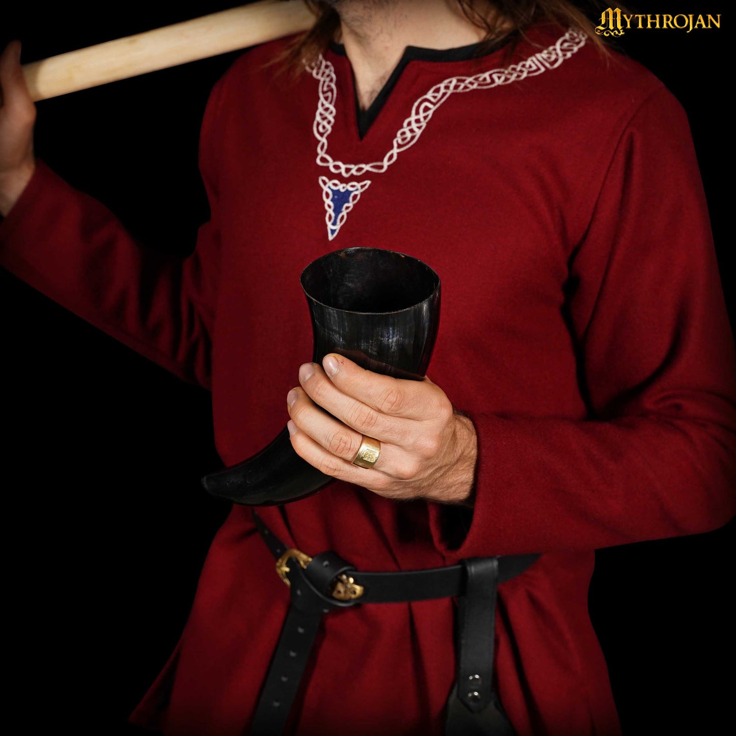 Mythrojan 400 Ml Vikingo Beber Cuerno Vikingo Vino/taza de Cabeza - Imagen 5