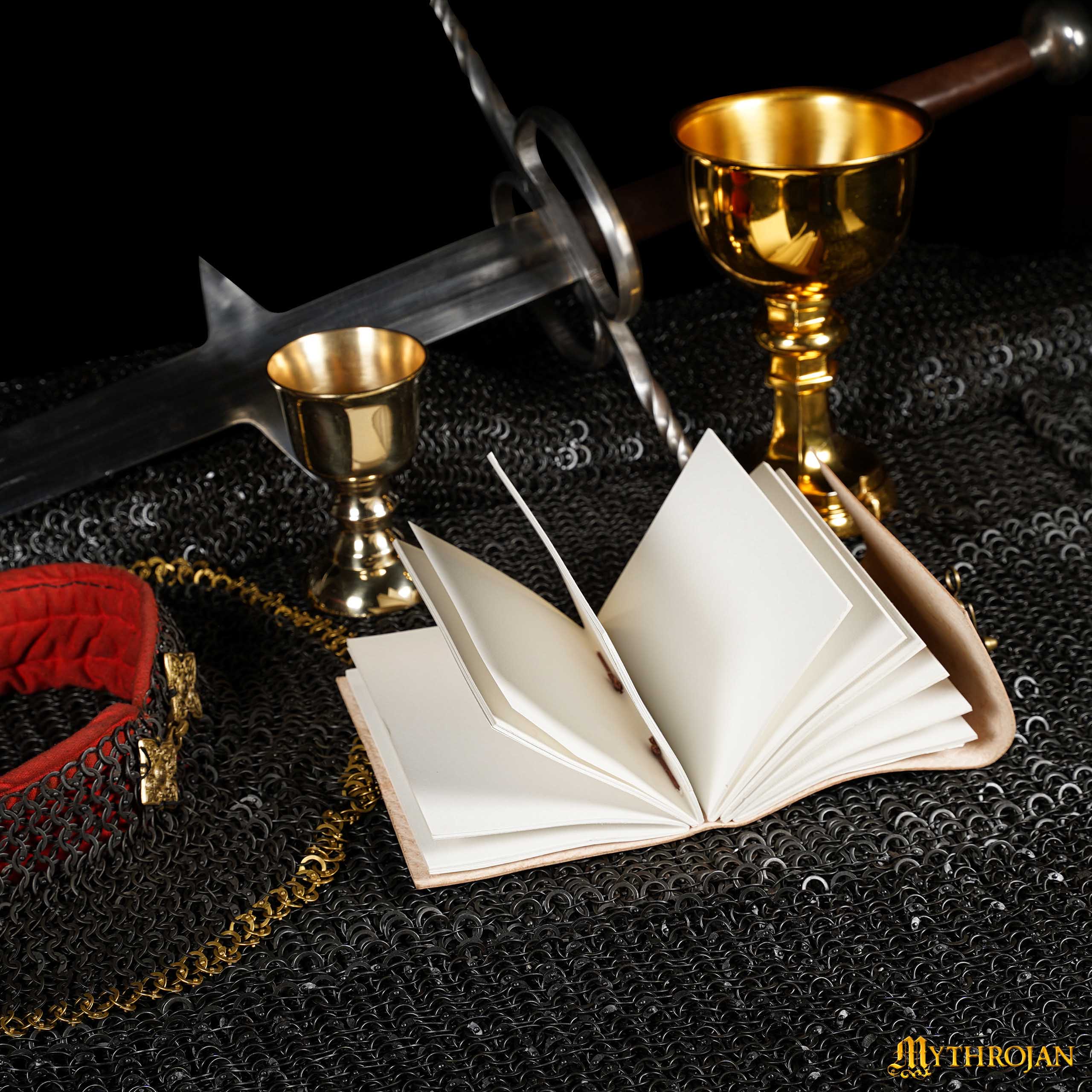 Mythrojan Diosa Medieval Diario de Cuero con Cerradura 5 X 7 Pulgadas Hecho a Mano Vintage Diario Notebook - Imagen 5