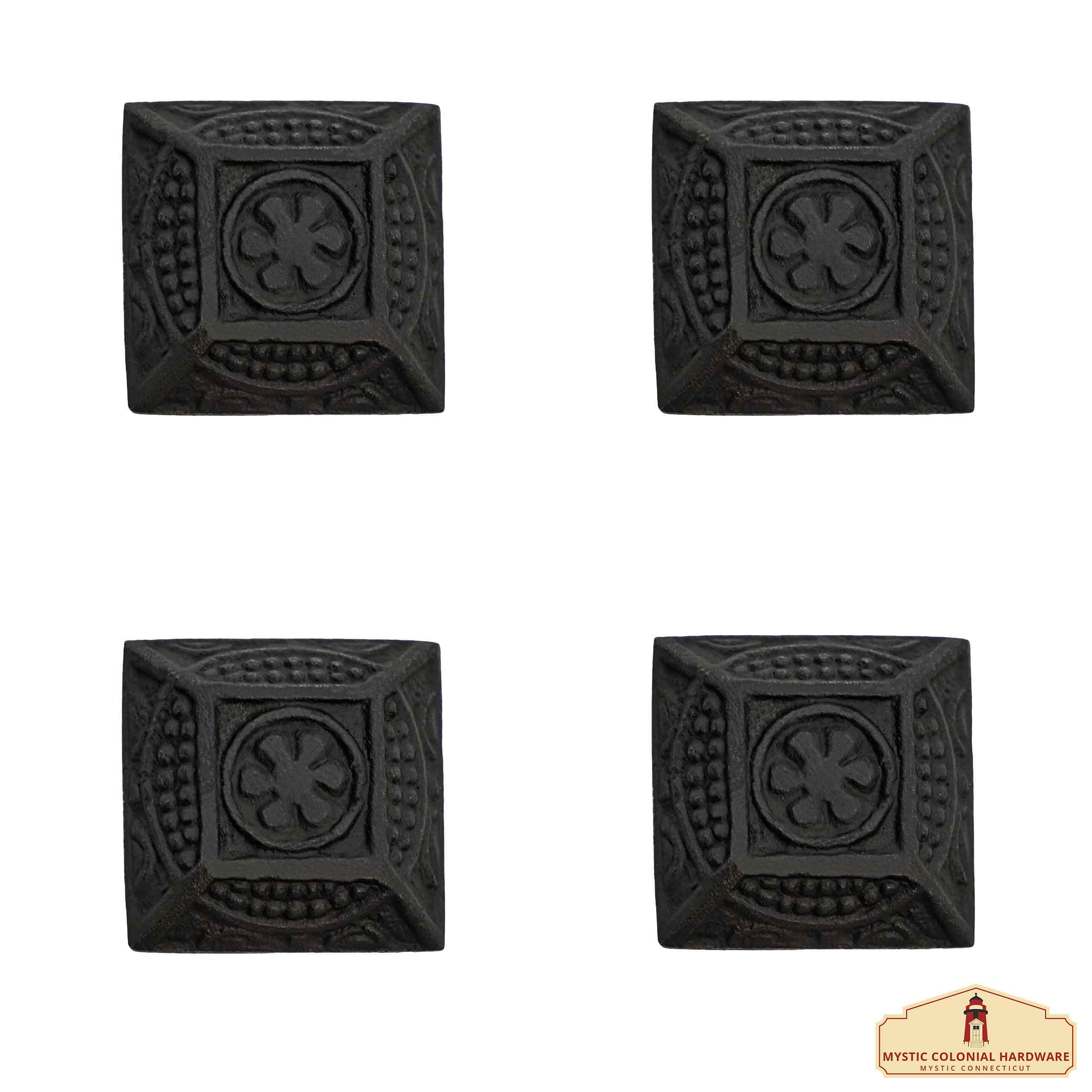 Tirador de Pomo de Armario de Hierro Forjado a Mano - Lote de 4 - Imagen 1