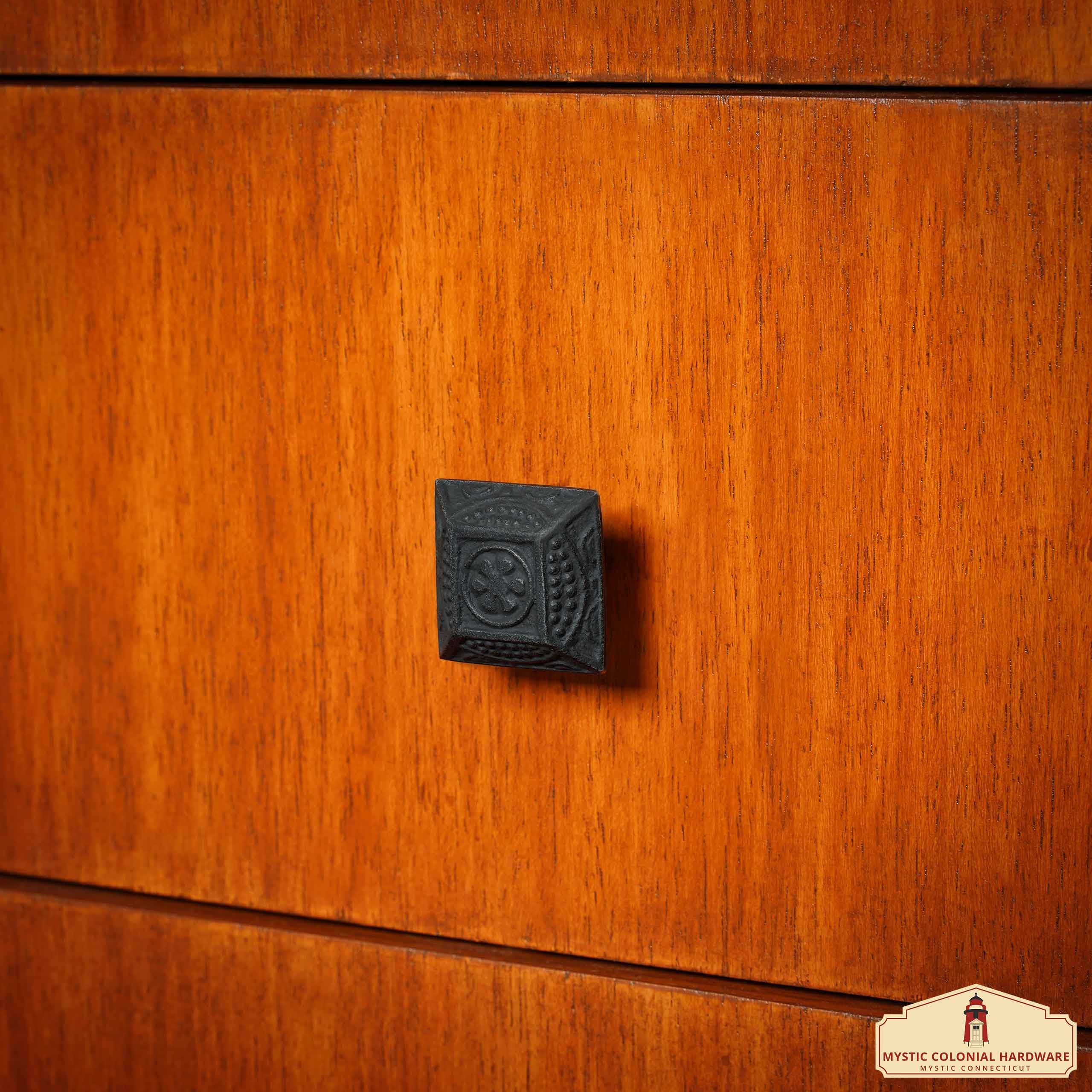 Tirador de Pomo de Armario de Hierro Forjado a Mano - Lote de 4 - Imagen 4