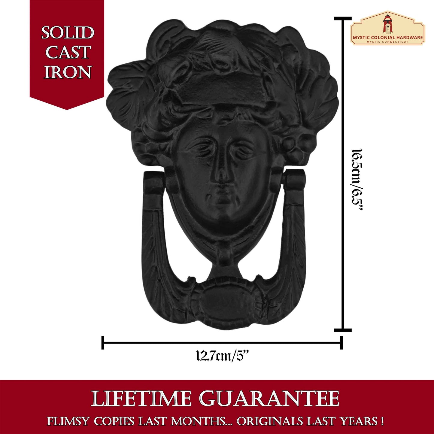 Mythrojan Hierro Diosa Atenea Aldaba de la Puerta Delantera - Imagen 3