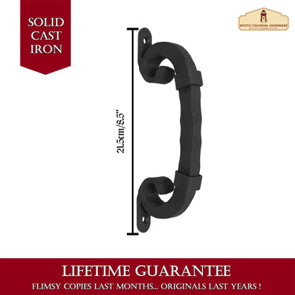 Tirador de Puerta de Castillo de Estilo Medieval: Hierro Macizo Forjado a Mano - Imagen 2