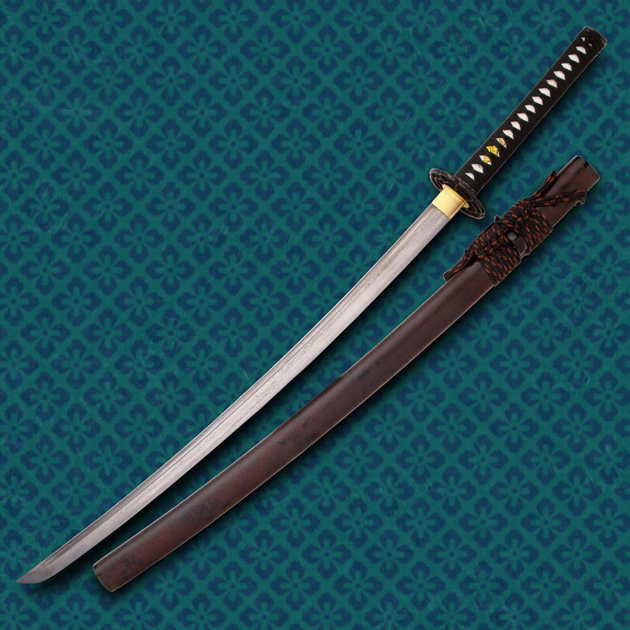 Katana Bushido Kiku No Gyokuza acero carbono plegado