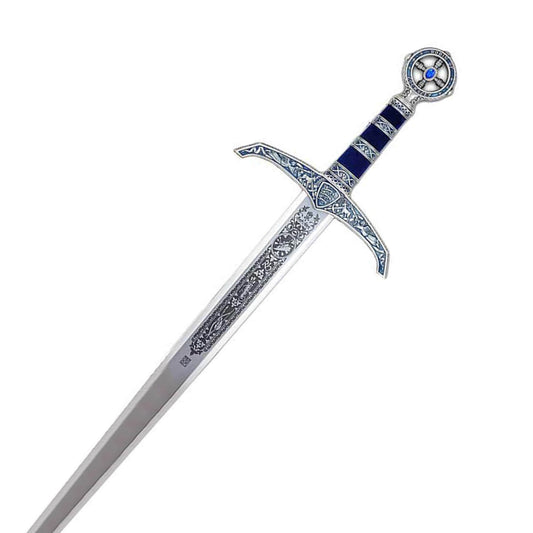 Espada Robin Hood Plata Esmaltado Azul MA754.1