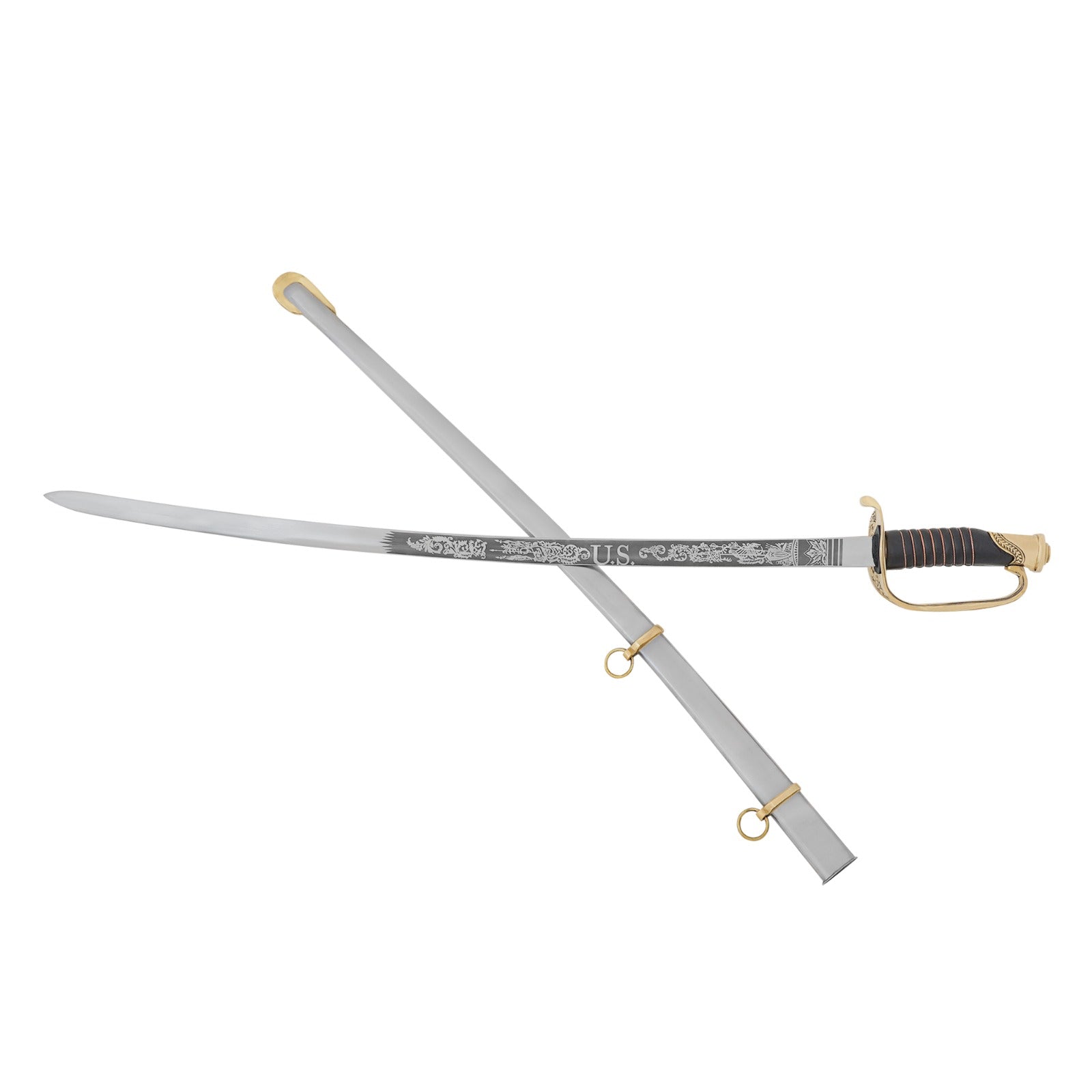 Espada Sable de Caballería de la Guerra Civil de Ee.uu. con Vaina de Acero - Imagen 2