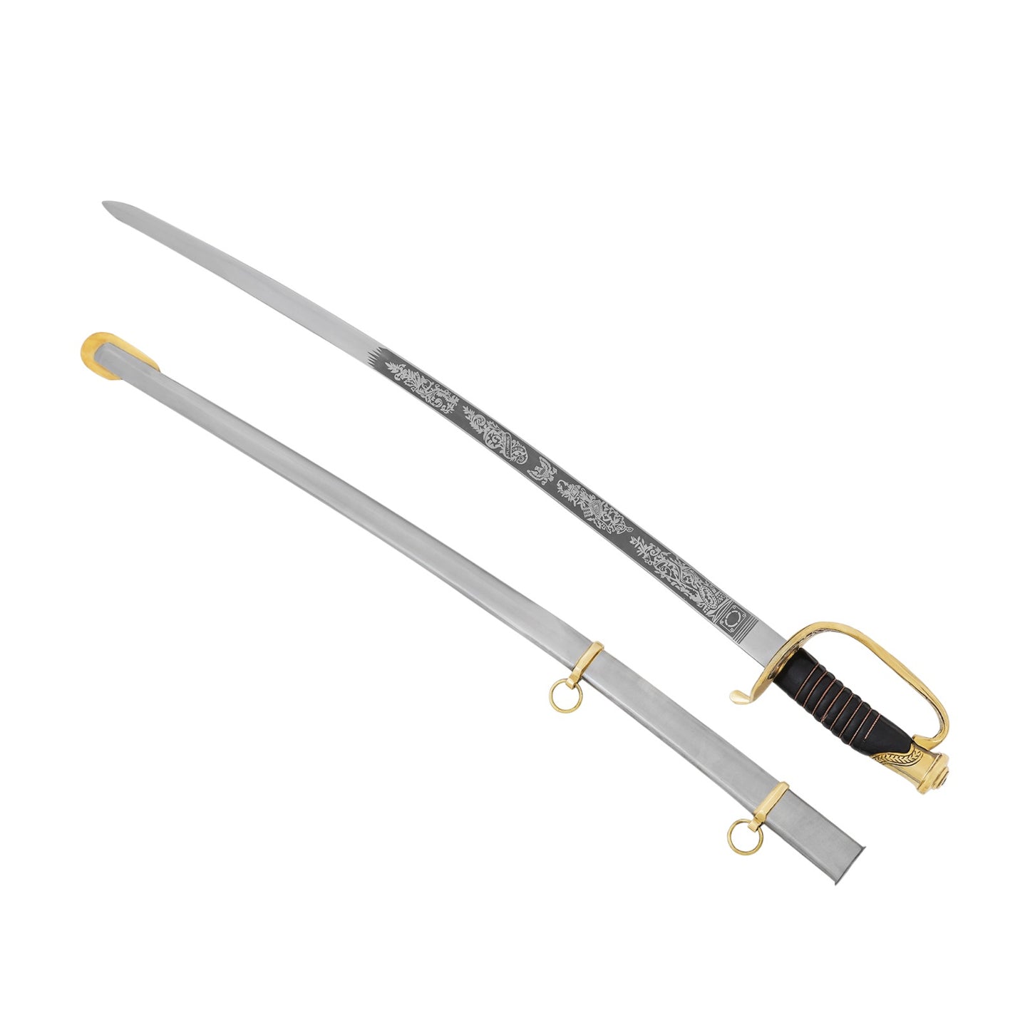 Espada Sable de Caballería de la Guerra Civil de Ee.uu. con Vaina de Acero - Imagen 1