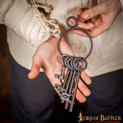 Juego de 5 Llaves Decorativas de Mazmorra Medieval de Hierro Fundido Resistente - Imagen 7