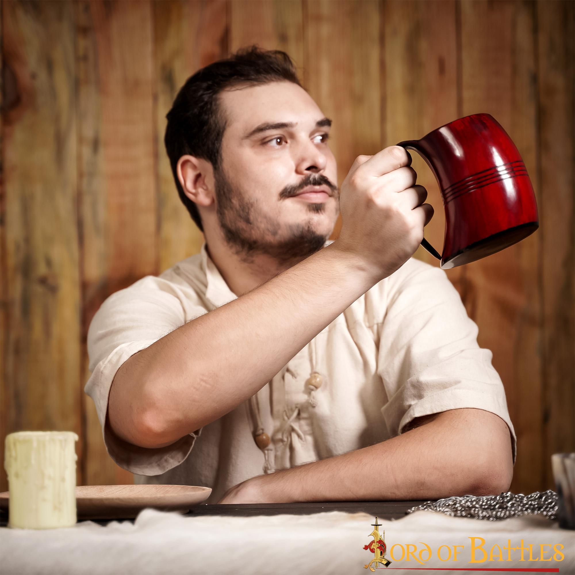 Taza de Cerveza Vikinga de Cuerno de Buey Auténtica Hecha a Mano - Imagen 6