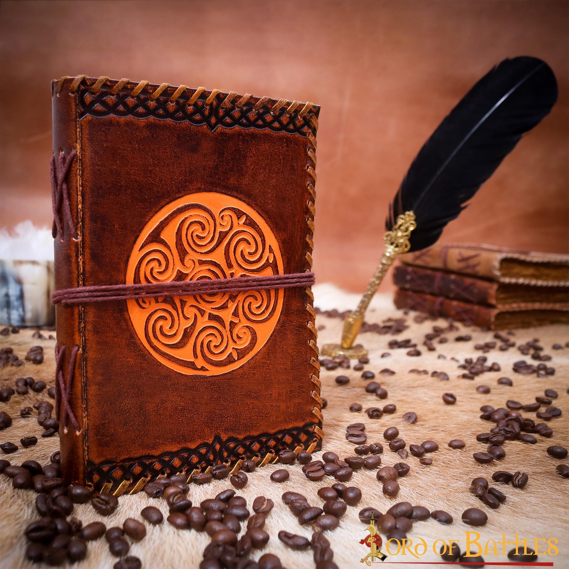Diario Hecho a Mano con Diseño Celta en Espiral Agenda de Piel Auténtica - Imagen 7
