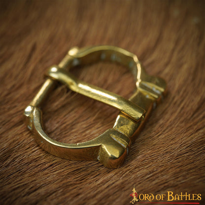 Pequeñas Hebillas Medievales de Latón para Cinturón - Juego de 5 Piezas Acabadas a Mano (réplica de 1200-1400) - Imagen 13