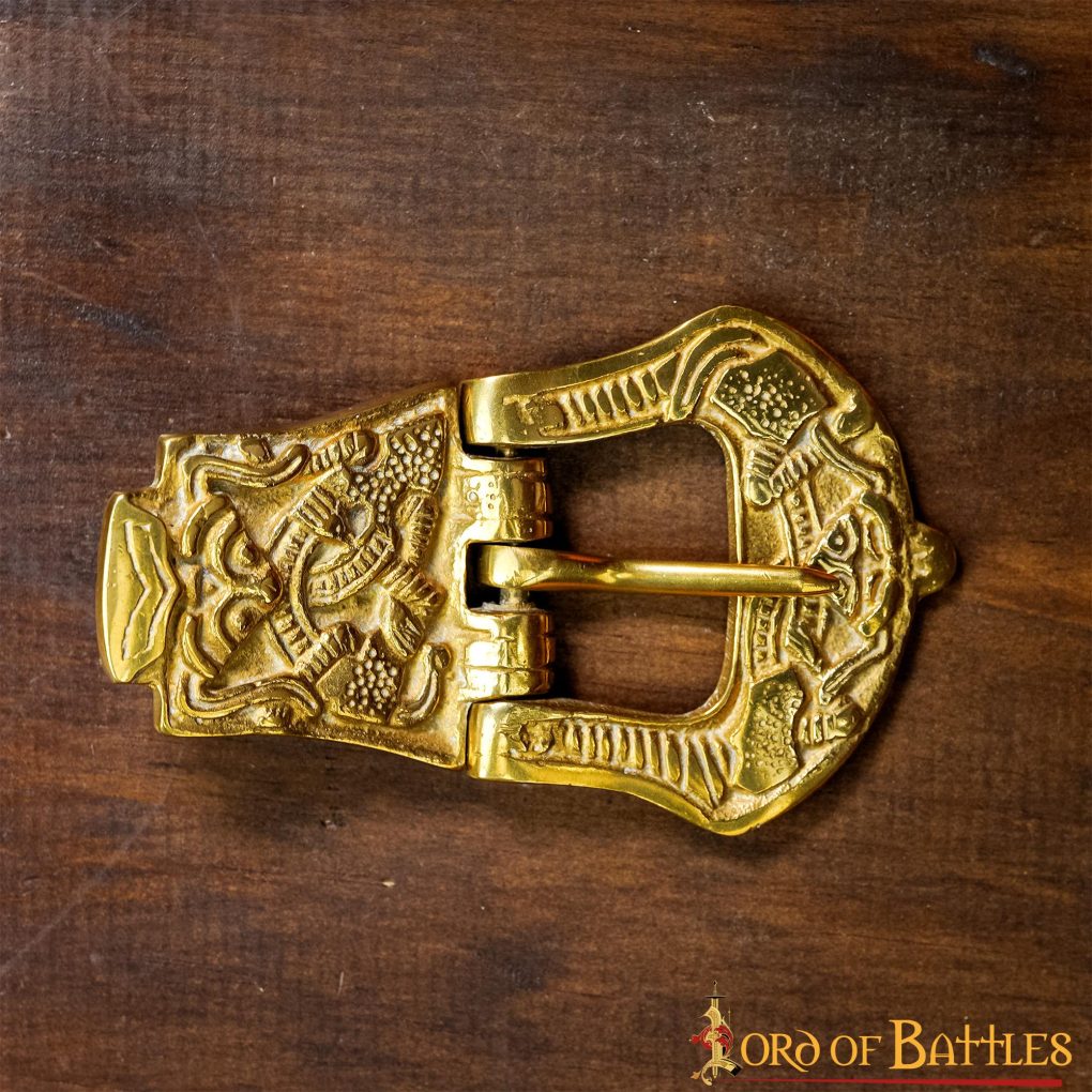 Hebilla de Cinturón Vikinga Diseño Celta Latón Puro Accesorio para Cinturón - Imagen 7