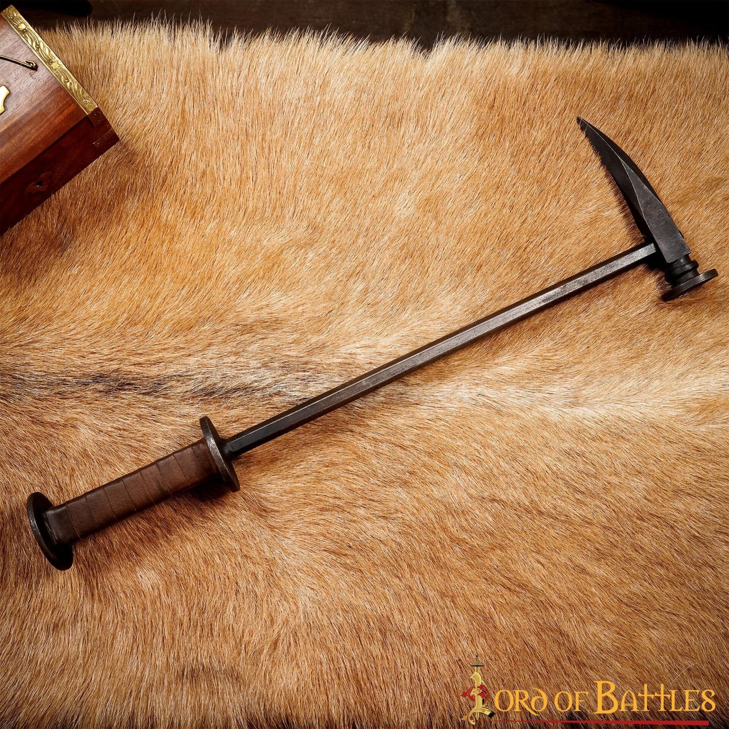 Martillo de Guerra Medieval de Pico de Cuervo Forjado a Mano - Imagen 15