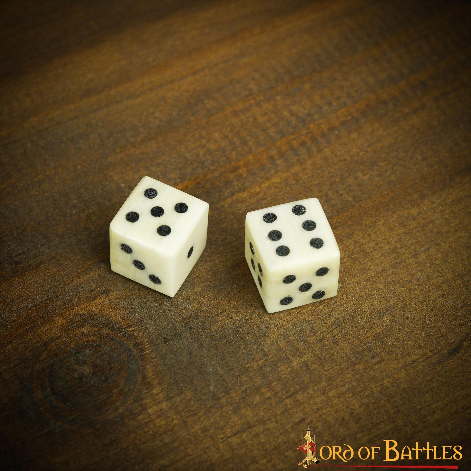 Dados Medievales de Hueso - Juego Artesanal de 6 (hueso de Buey, 1,2 Cm) - Imagen 16