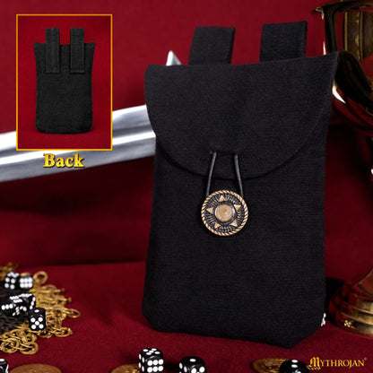 Riñonera Mythrojan, Ideal para Sca Larp Recreación y Feria Ren, Lienzo Tejido a Mano 100% Algodón , Marrón , 7.2 - Imagen 5