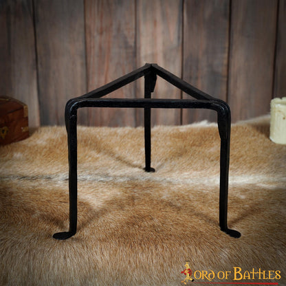 Trípode de Hierro Forjado a Mano - 9 Pulgadas Acabado Negro - Soporte Medieval para Olla de Campamento - Imagen 13