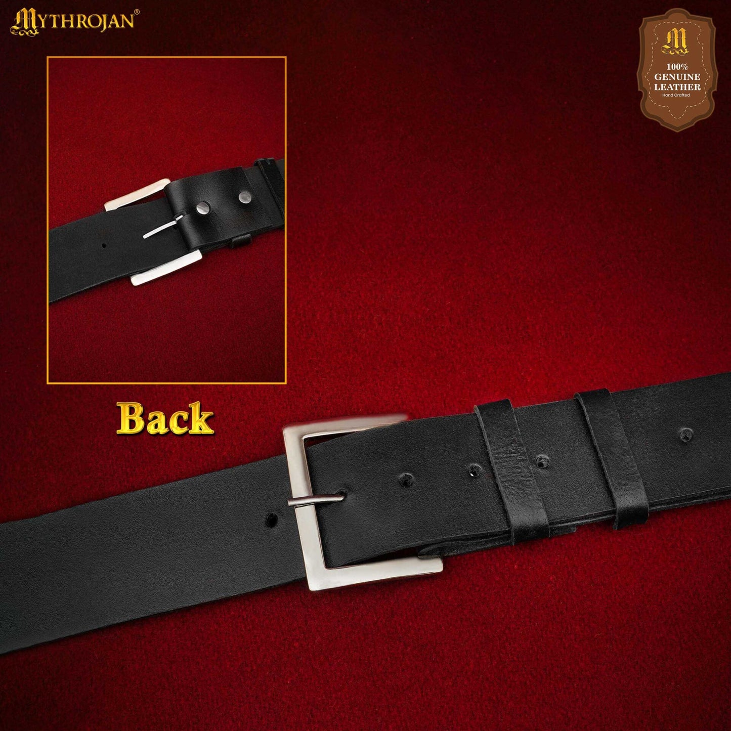 Mythrojan Baldric Cinturón Espada Cuero Funda Daga Medieval : Zurdo - Imagen 6