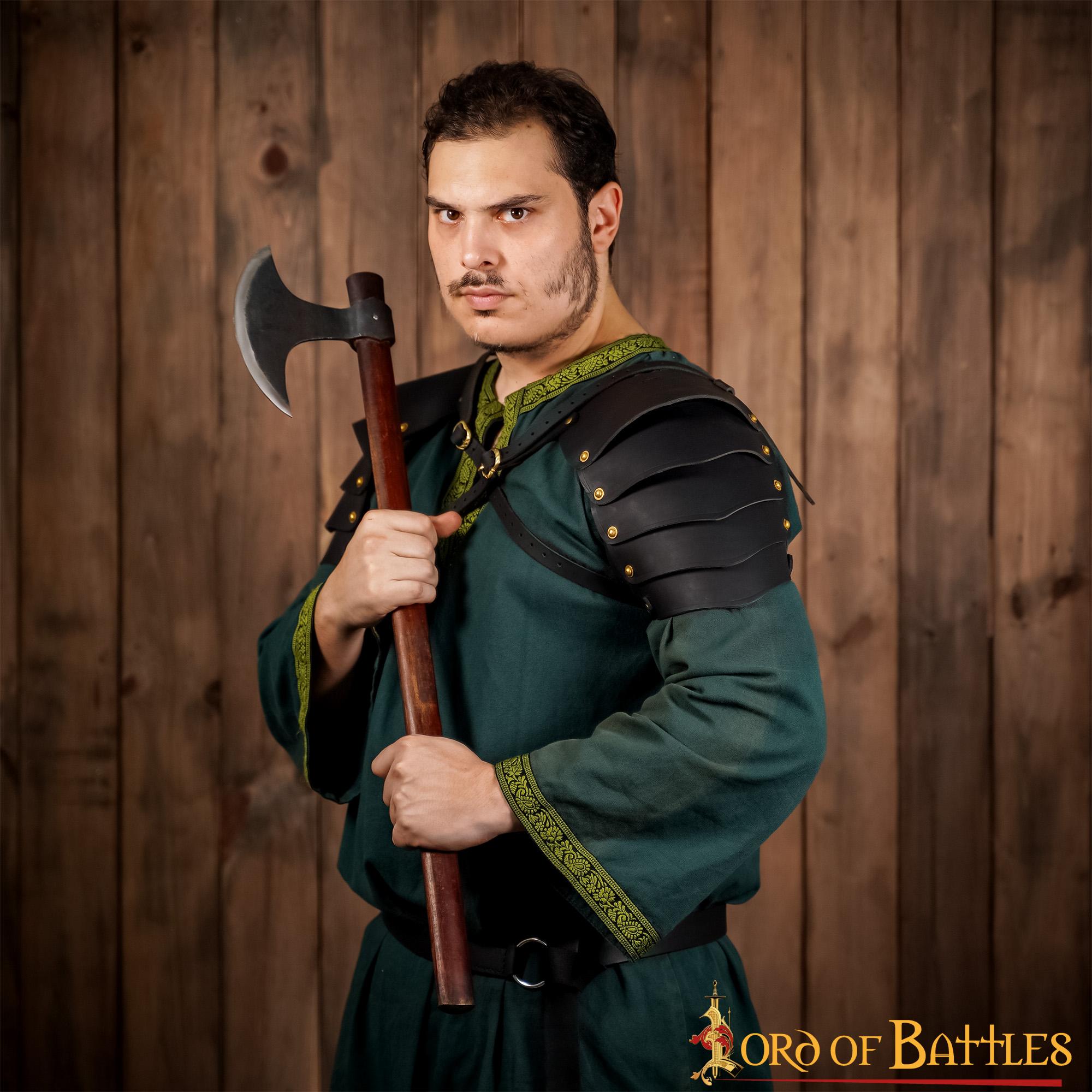 Fantasía Vikingo Pauldrons Cuero con Cinturones de Cuero Ajustables - Imagen 6