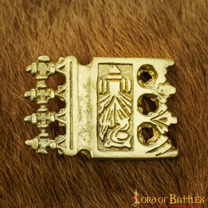 Viking Belt Chape - Punta de Latón Ornamentada para Cinturón - Imagen 7