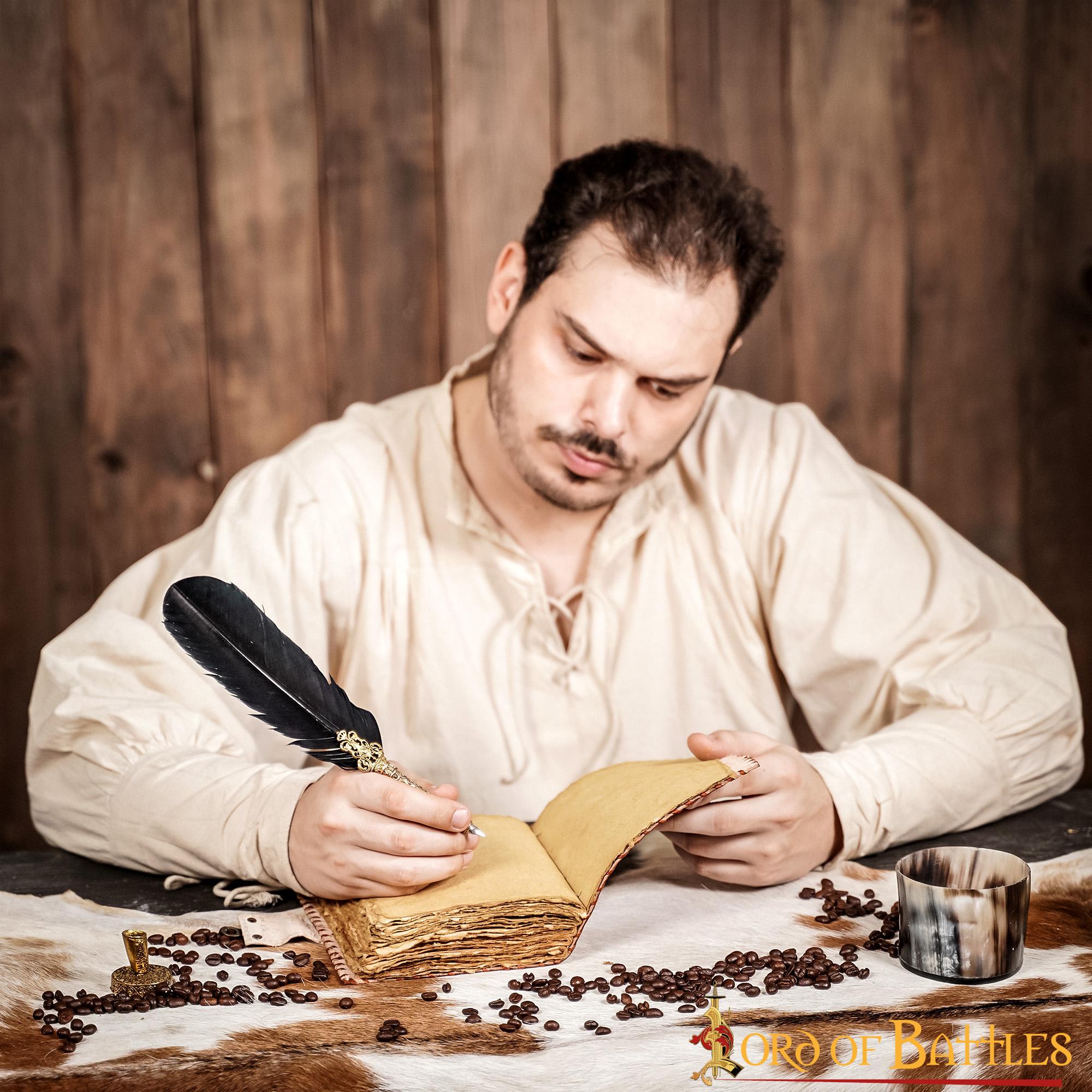 Diario Medieval de Notas de Piel Auténtica Hecho a Mano - Imagen 20