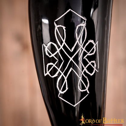 Viking Drinking Horn 400 - 500 Ml Cuerno de Buey Auténtico Hecho a Mano - Imagen 6
