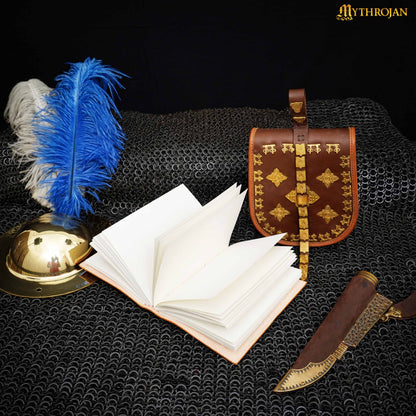 Mythrojan Diario Medieval de Cuero Rústico Vintage Diario - Imagen 6