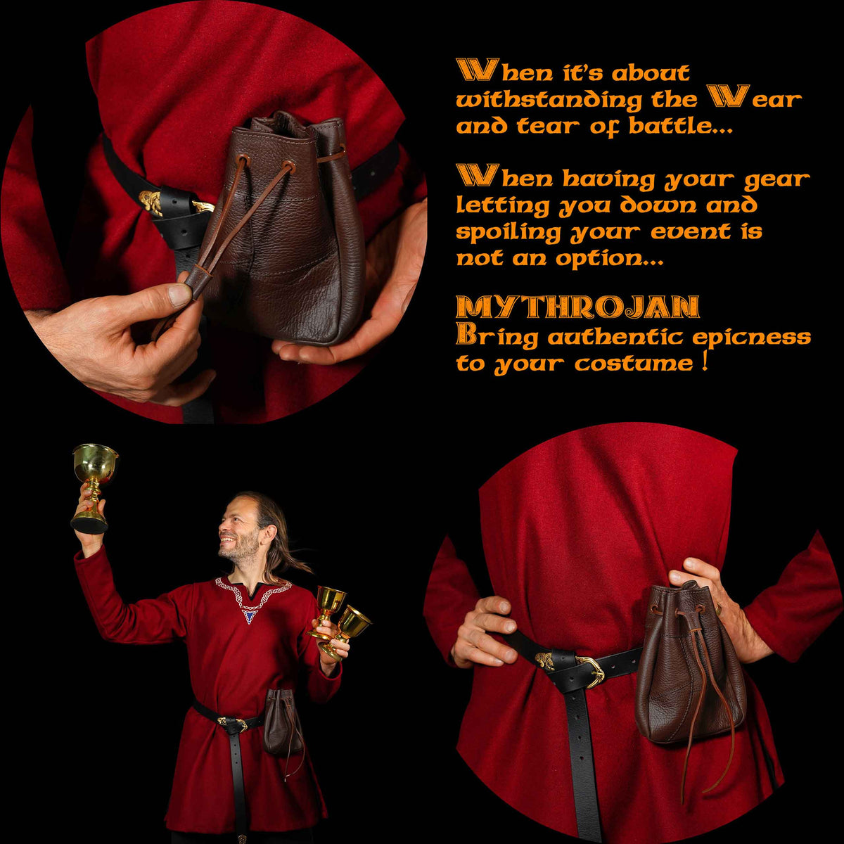 Imagen única de: Bolsa medieval con cordón Mythrojan
