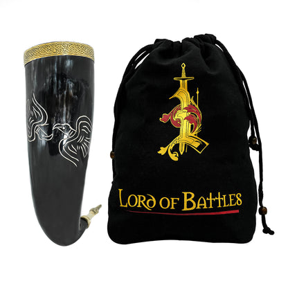 Viking Drinking Horn 400 - 500 Ml Cuerno de Buey Auténtico Hecho a Mano - Imagen 1