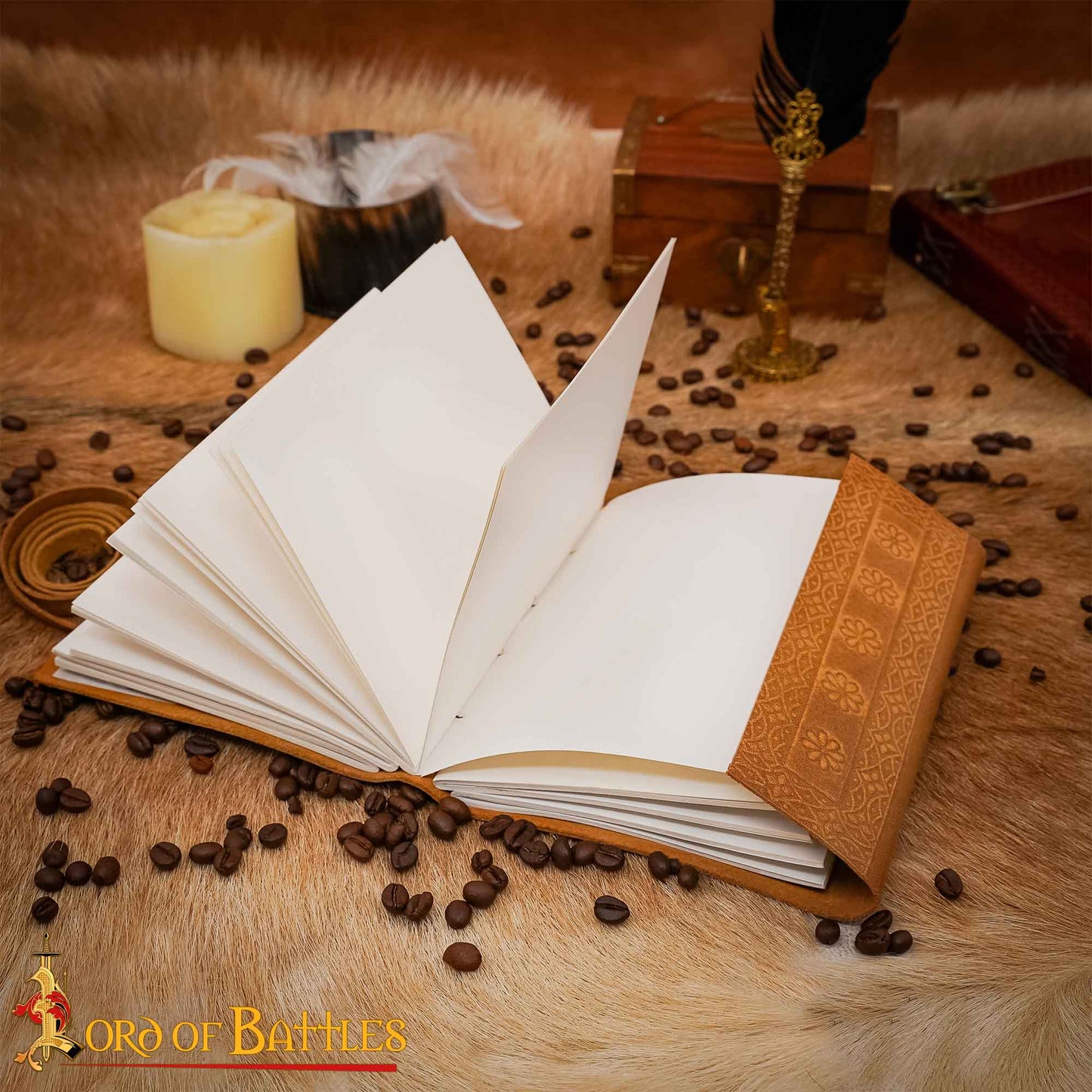 Diario Medieval de Piel Auténtica Hecho a Mano - Imagen 10
