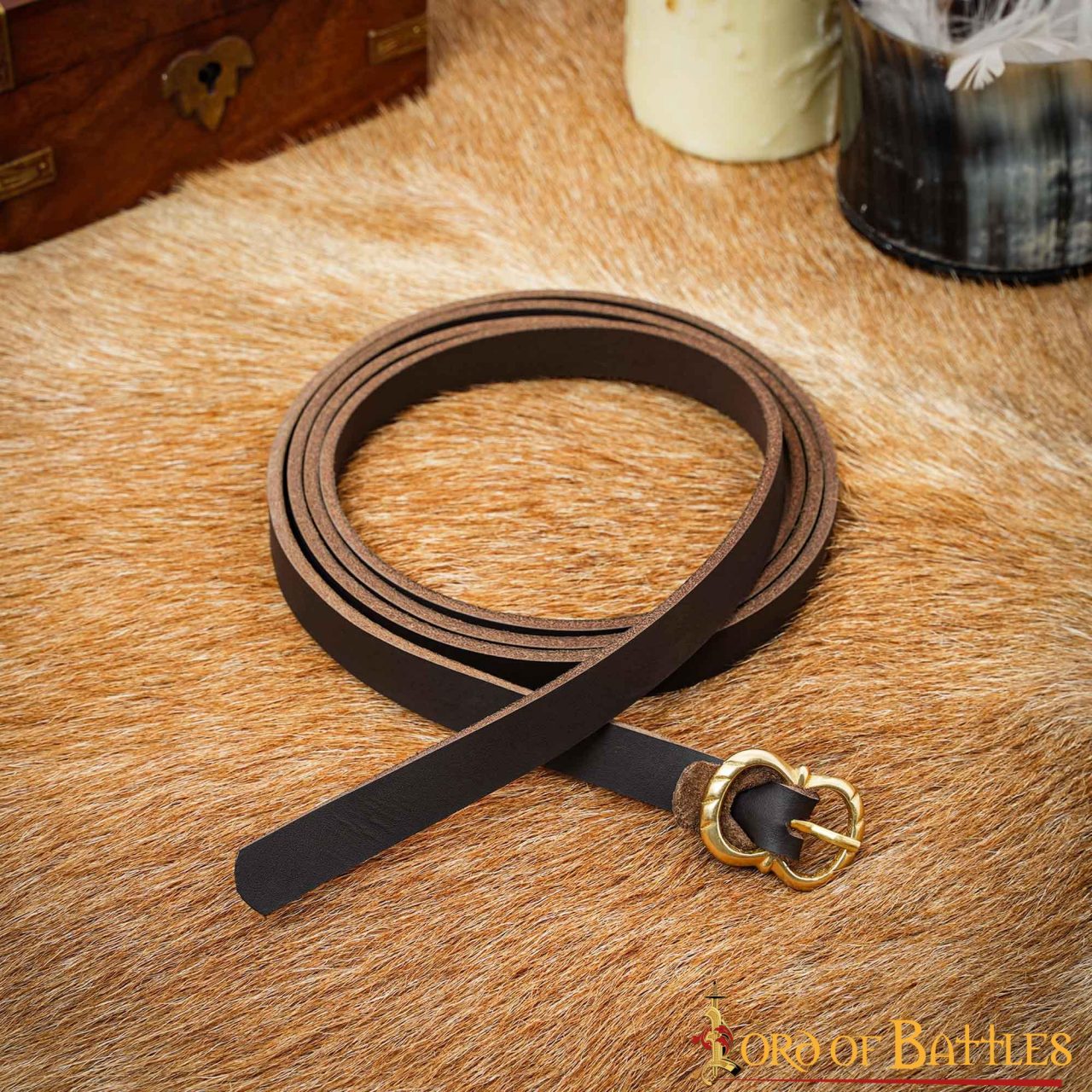 Cinturón de Cuero Liso para Reenactments Larp - Imagen 2