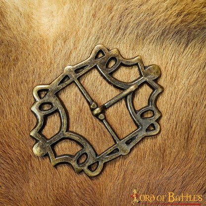 Cinturón Medieval de Latón Hebilla Gótica - Acabado Latón Antiguo - Imagen 16