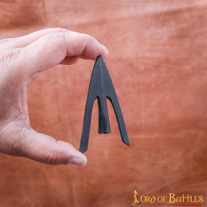 Punta de Flecha Medieval de Caza de Cola de Golondrina con Vaina de Cuero Auténtico - Imagen 11