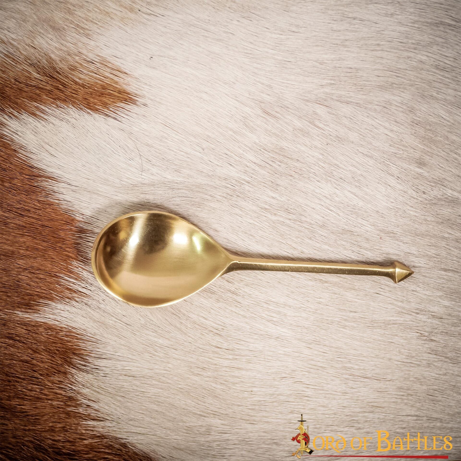 Cuchara Romana Cubertería Funcional de Latón Macizo Puro Juego de Dos Piezas - Imagen 6