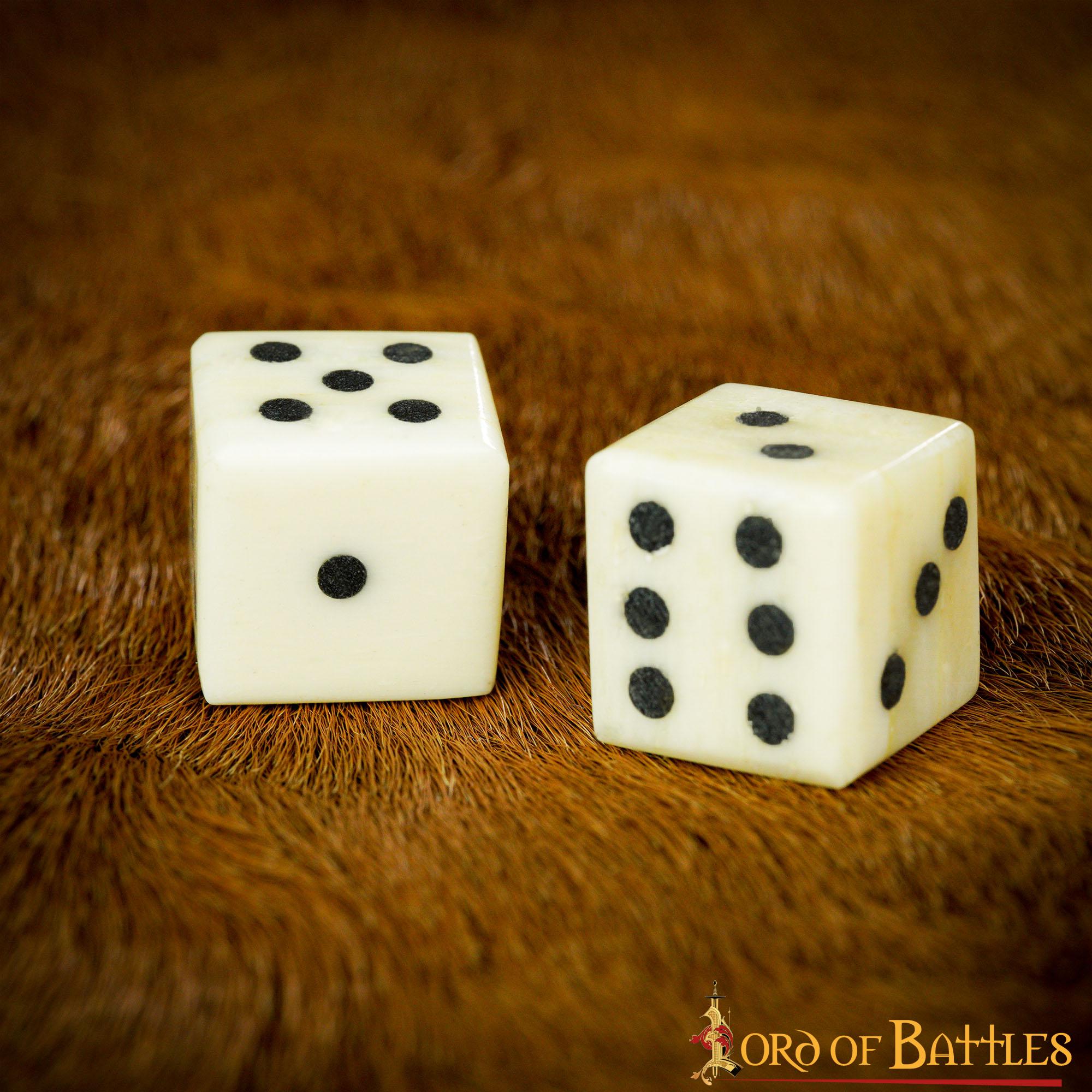 Dados Medievales de Hueso - Juego Artesanal de 6 (hueso de Buey, 1,2 Cm) - Imagen 15