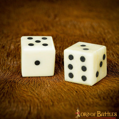 Dados Medievales de Hueso - Juego Artesanal de 6 (hueso de Buey, 1,2 Cm) - Imagen 15