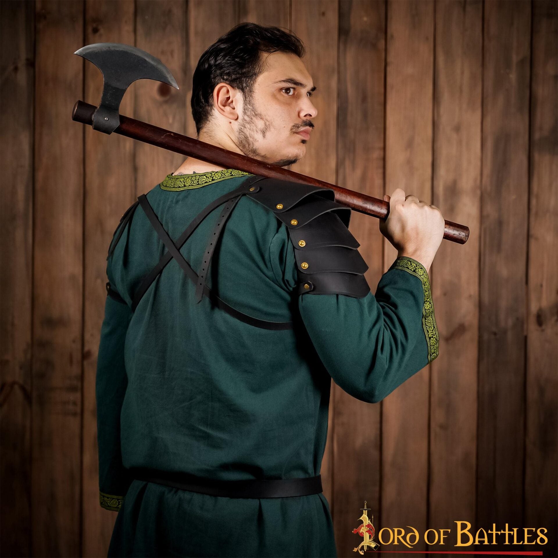 Fantasía Vikingo Pauldrons Cuero con Cinturones de Cuero Ajustables - Imagen 7