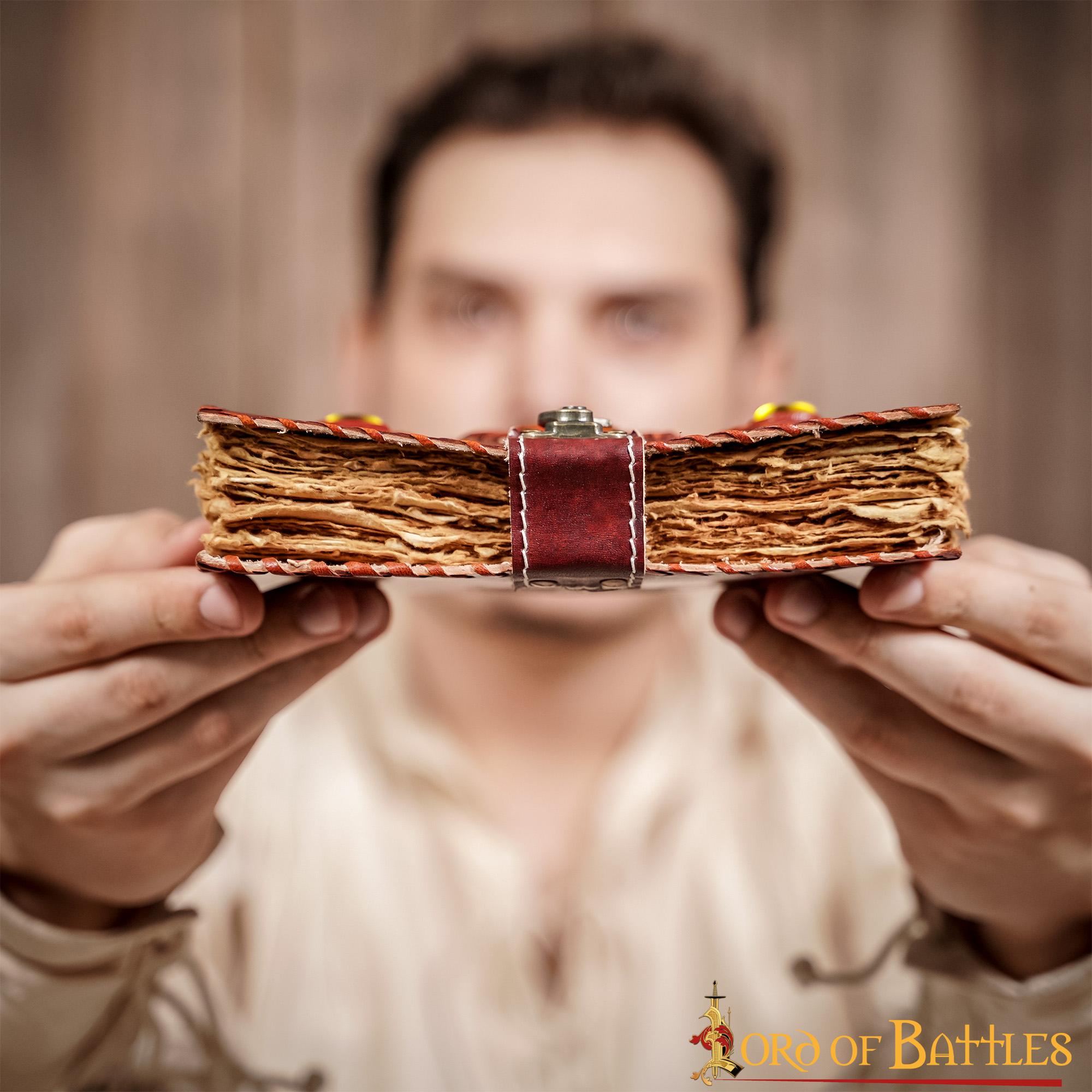 Diario Medieval de Notas de Piel Auténtica Hecho a Mano - Imagen 15