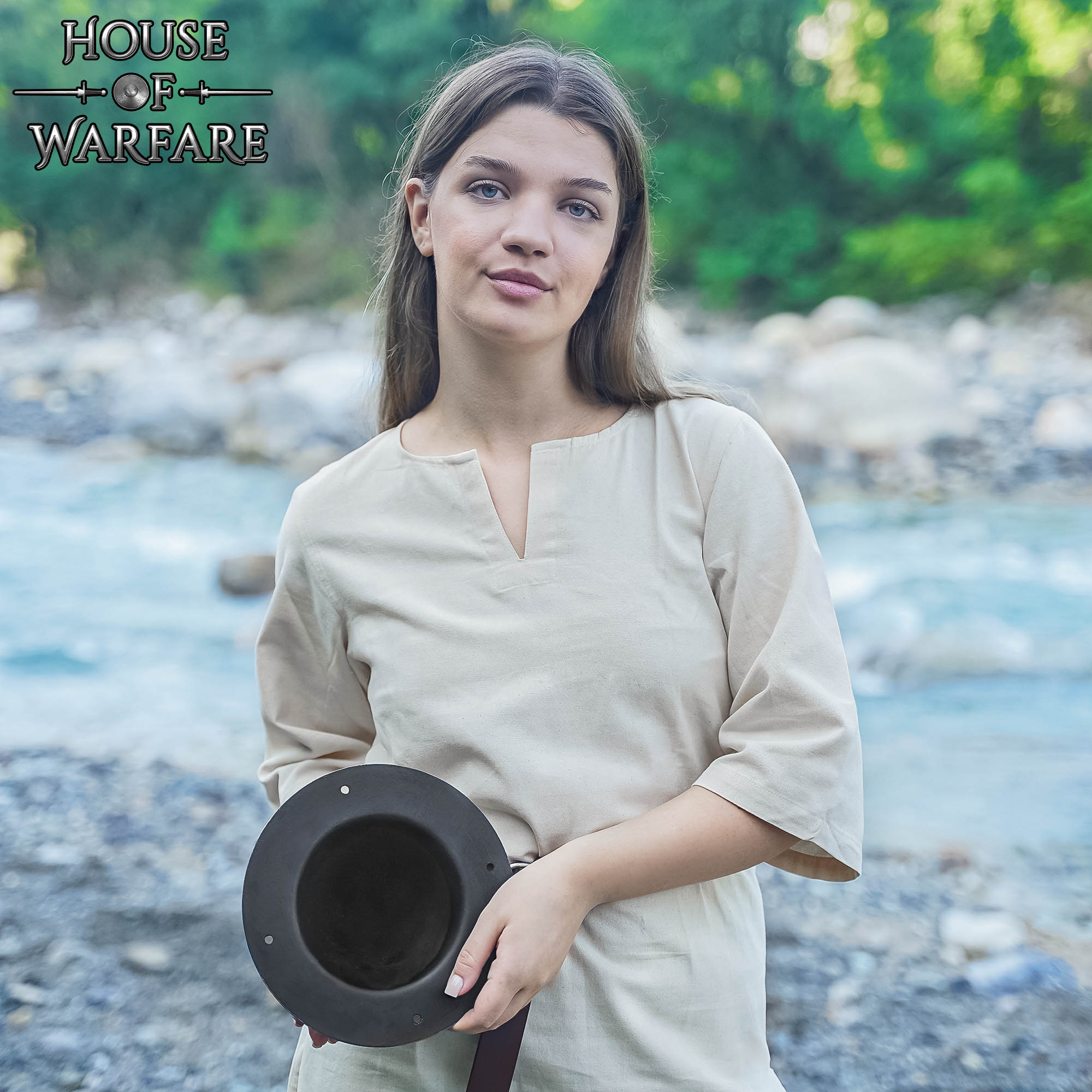 Jefe de Escudo Cónico Medieval Alemán - Acero Forjado a Mano Calibre 16 - Imagen 10