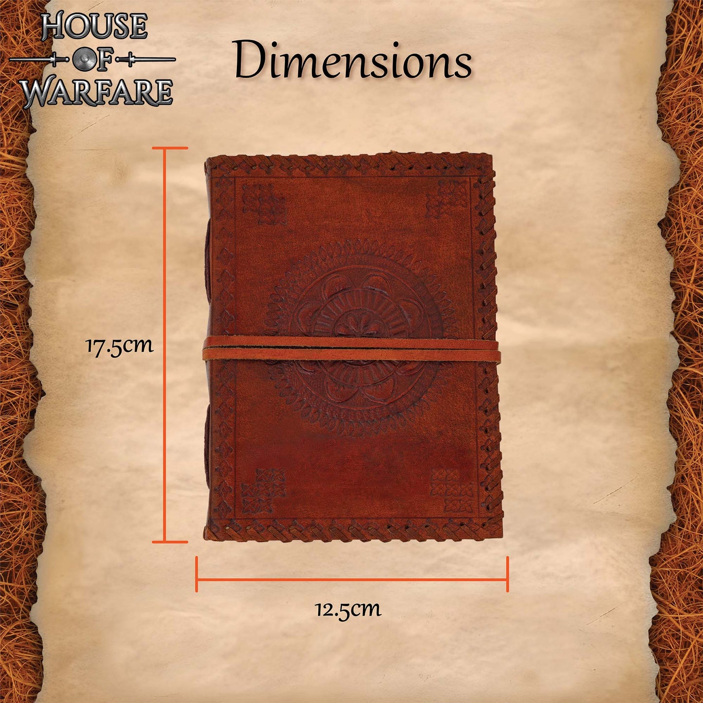 Diario Medieval de Cuero - Diario de Cuero Auténtico Hecho a Mano - Imagen 2