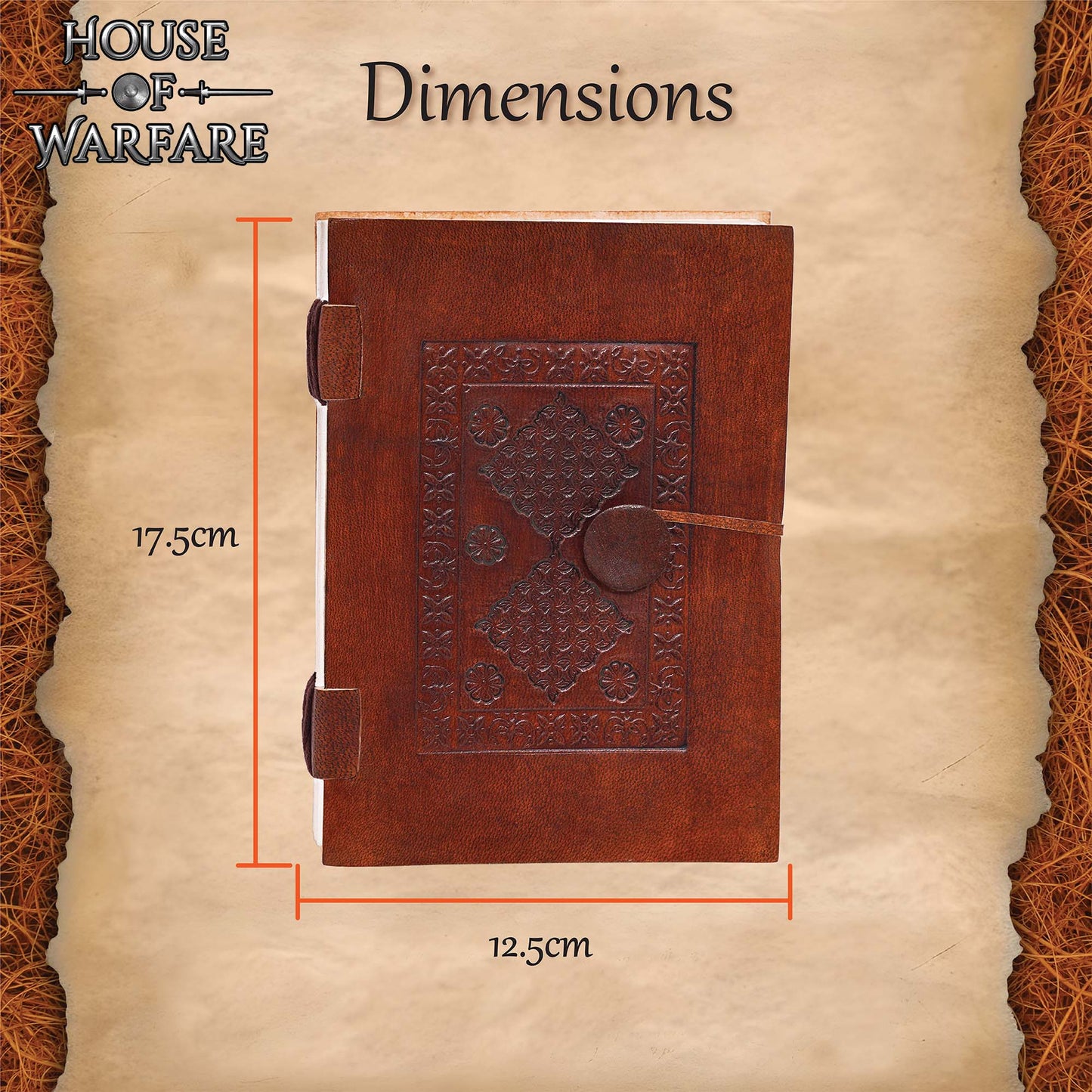 Diario Medieval de Cuero - Diario de Cuero Auténtico Hecho a Mano - Imagen 2
