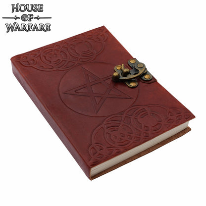 The Pentagram Leather Journal Agenda de Piel Auténtica - Imagen 1