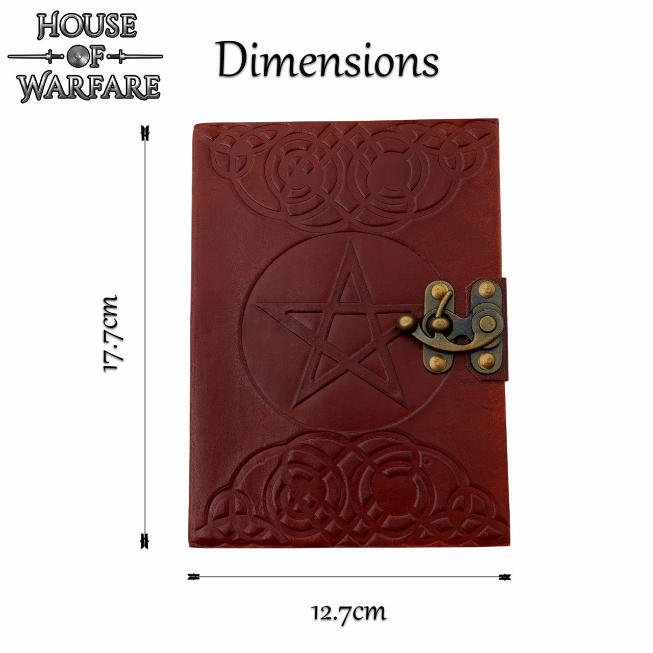 The Pentagram Leather Journal Agenda de Piel Auténtica - Imagen 4