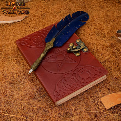 The Pentagram Leather Journal Agenda de Piel Auténtica - Imagen 11